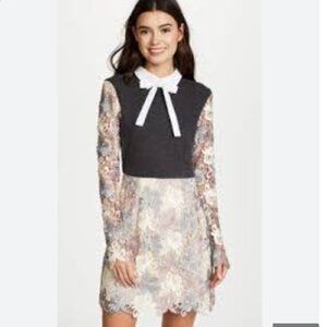 Endless Rose Black Bodice Lace Long Sleeve Mini Dress